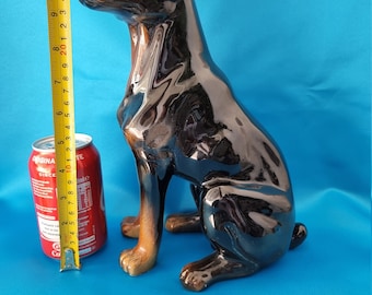Porcelain Dog Figurine,  pottery dog Figurine, ceramic dog Figurine, dog statue, dog sculpture