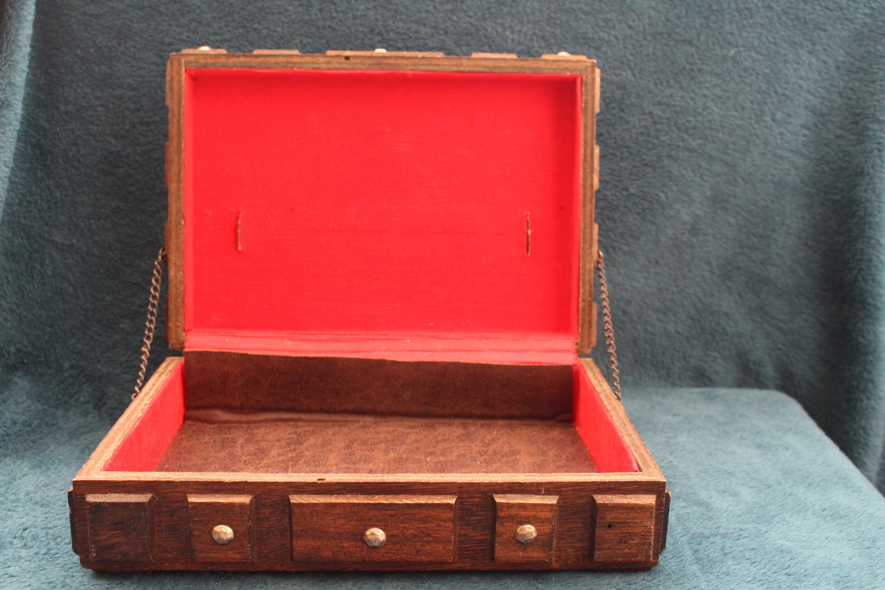 Wooden Jewellery Box Big Wooden Box Antique Wooden Box Etsy UK