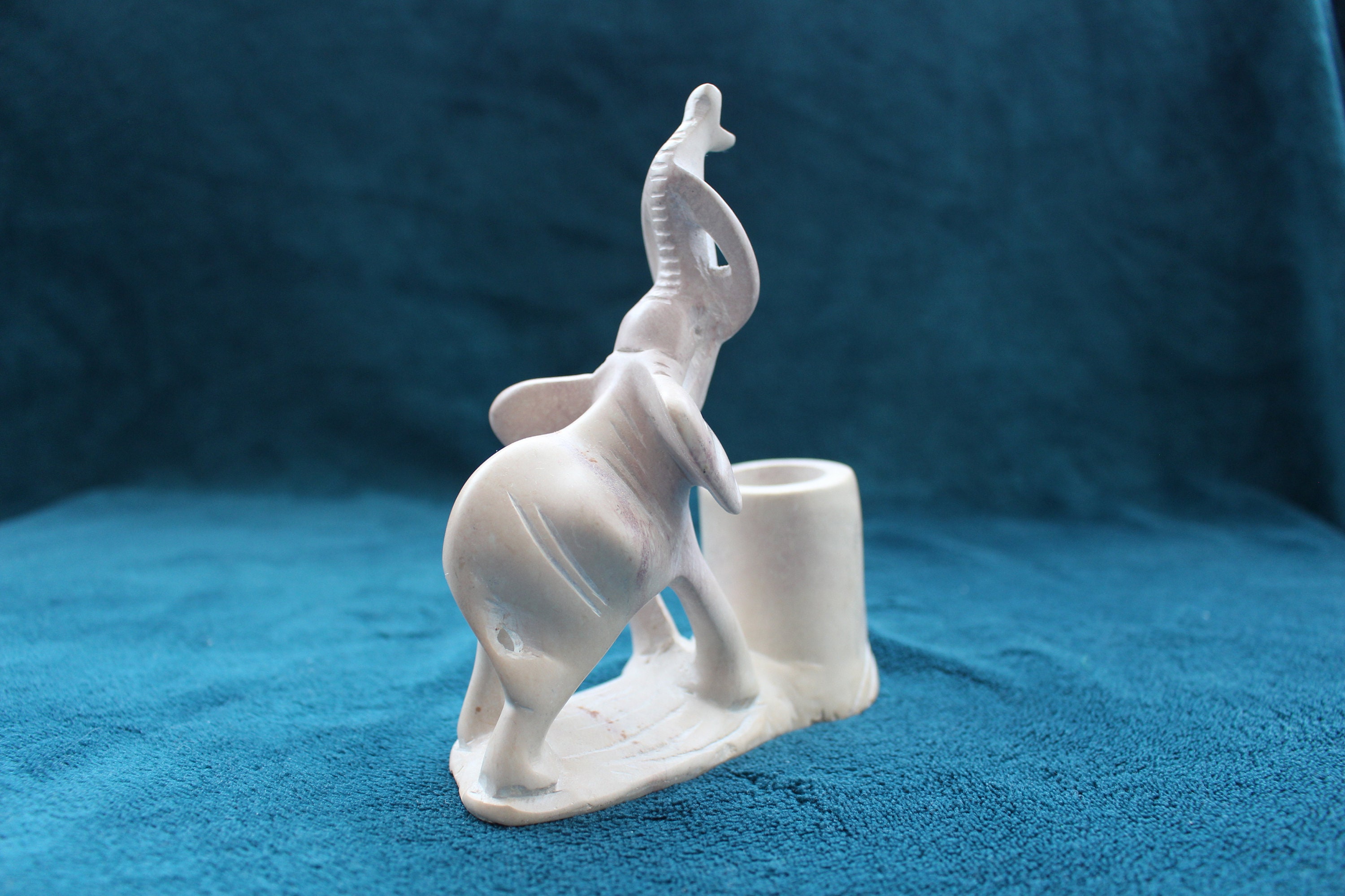 Elephant figurine marble elephant ceramic elephants Etsy