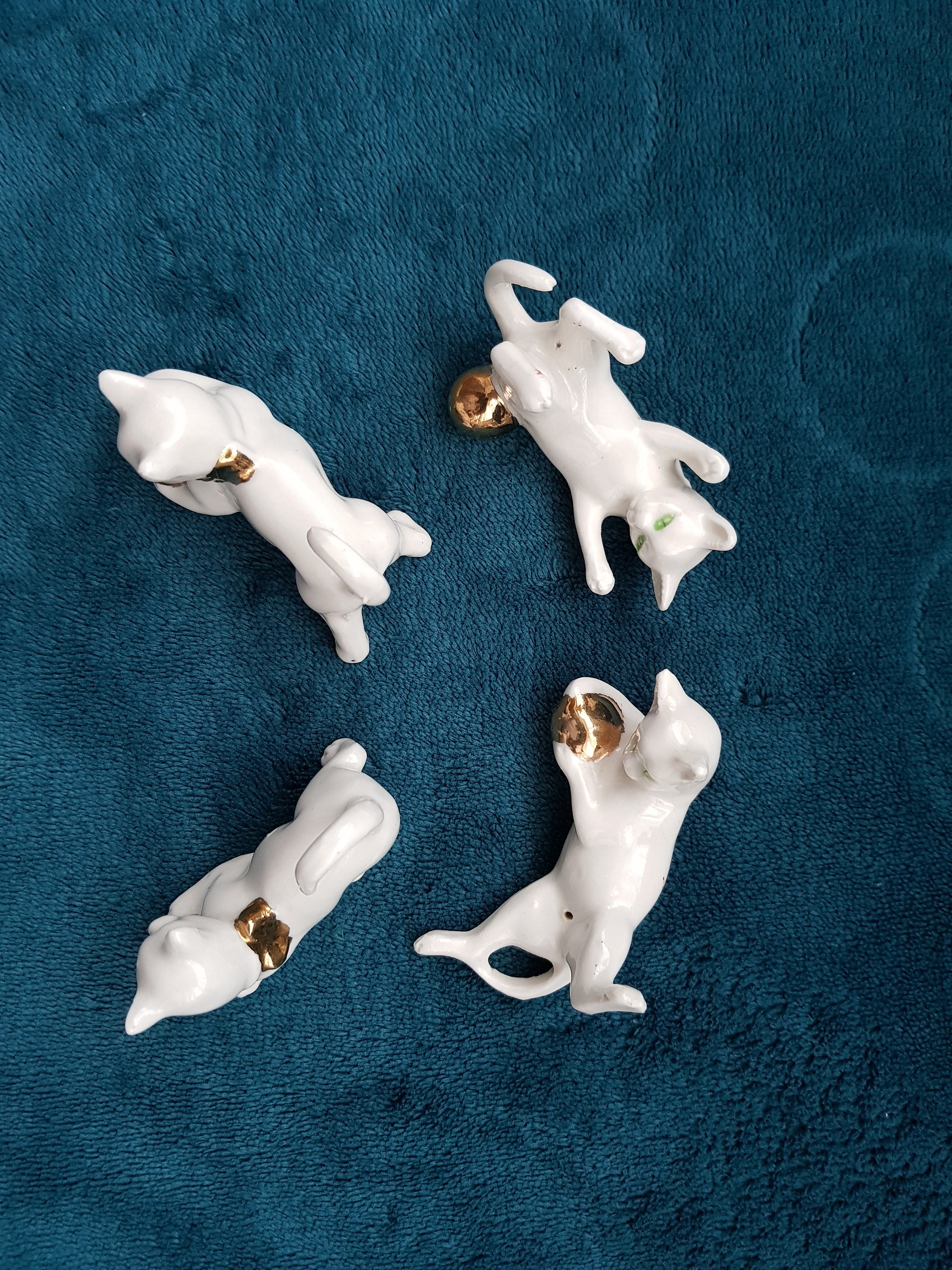 Pottery cats figurine Cats figurine vintage cat figure Etsy