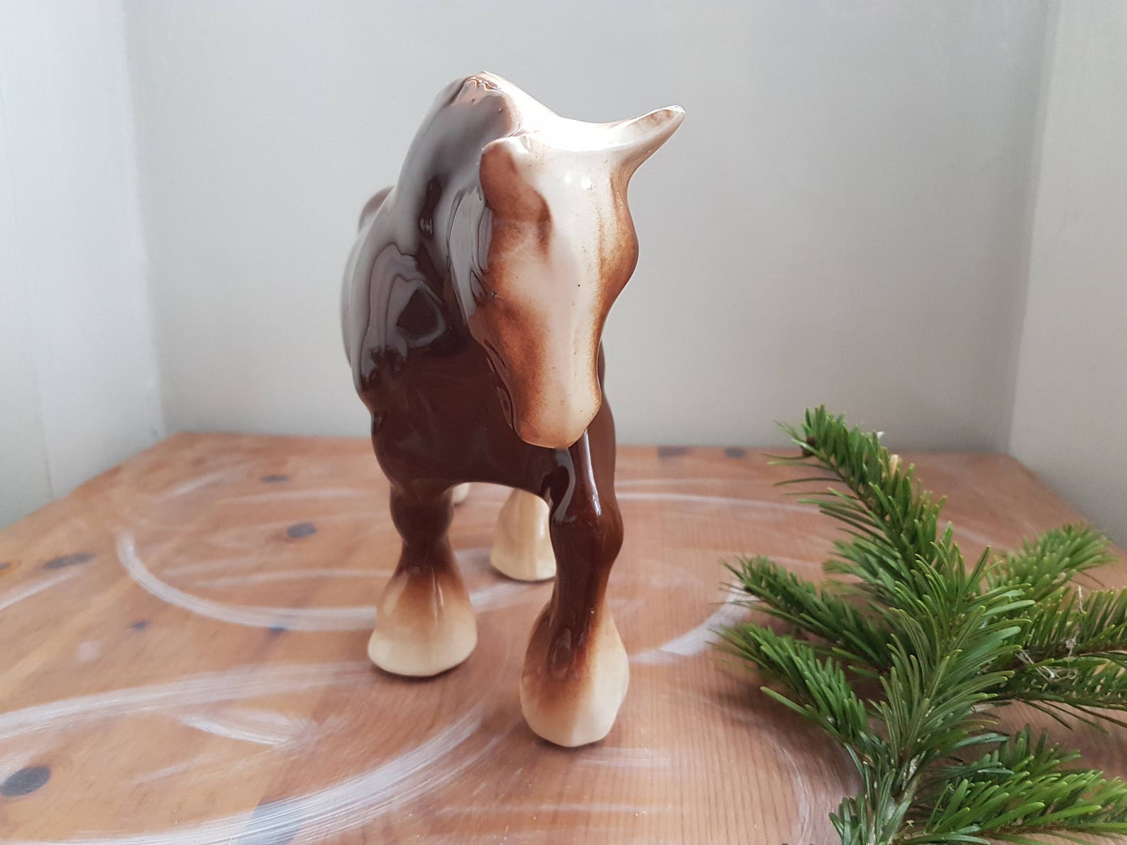 Ceramic Horse figure vintage ceramic horse figurine Brown Etsy