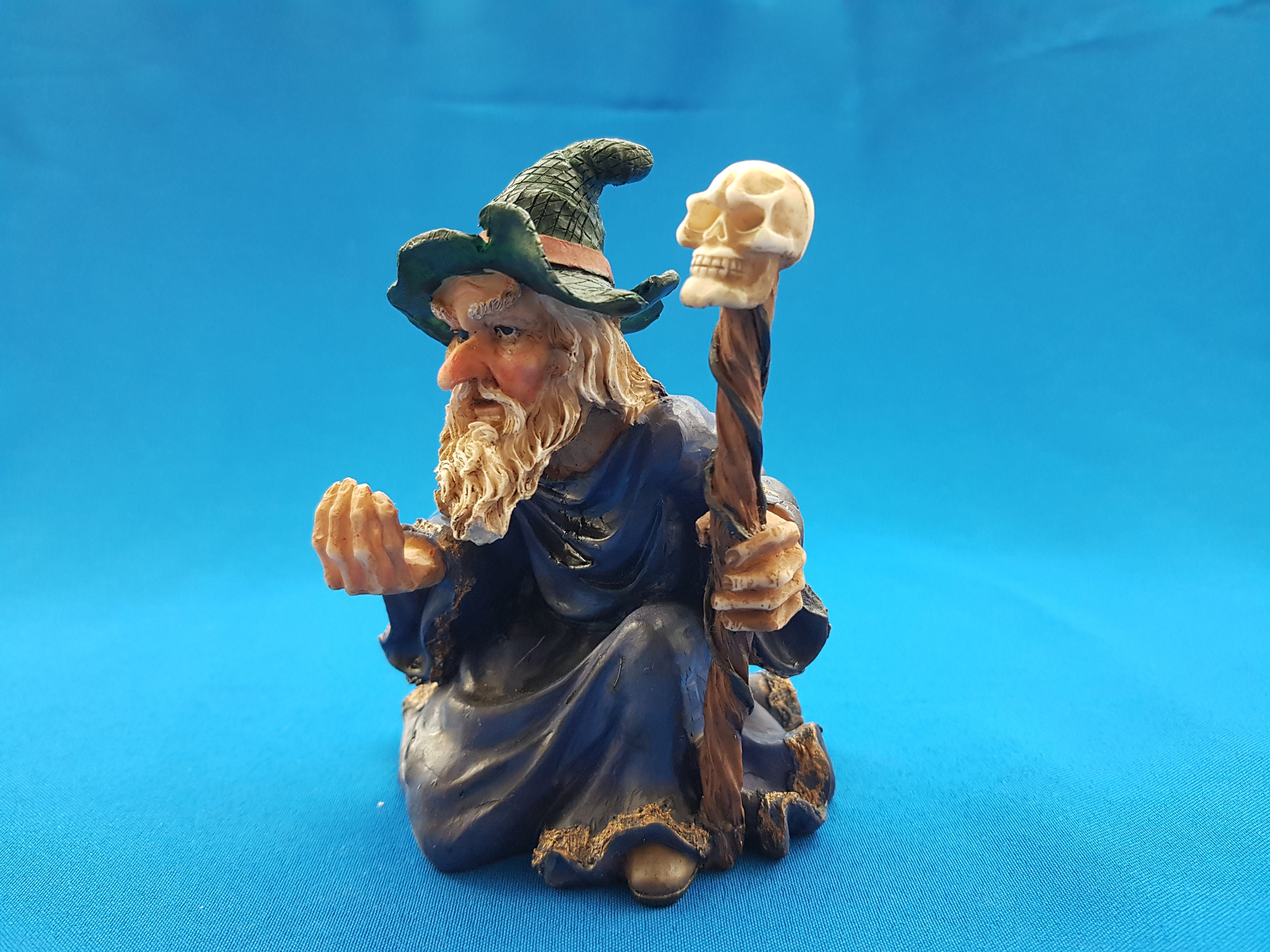 Wizard figurine skull figurine skeleton figurine Etsy