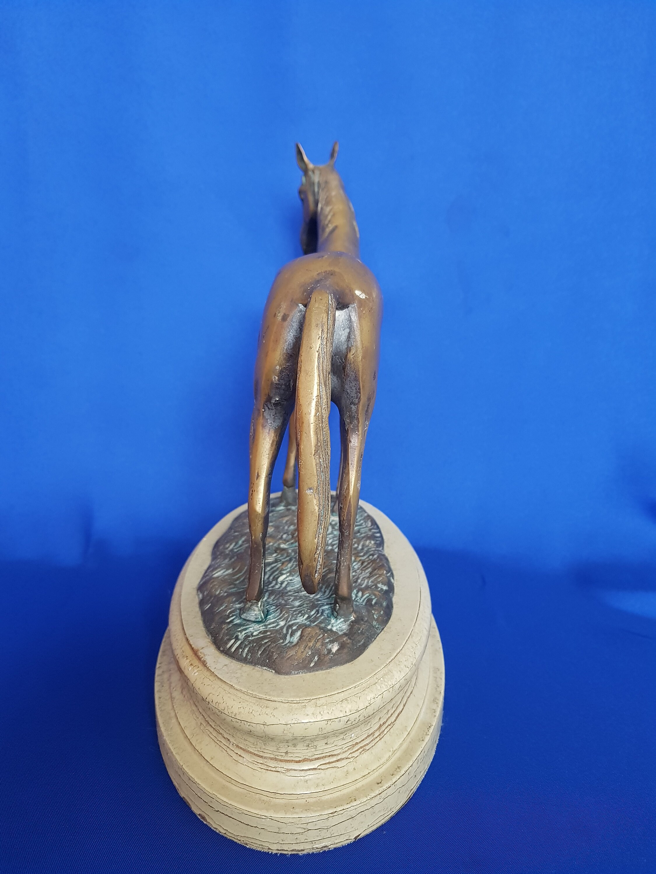 真鍮製の馬の置物：ヴィンテージ競走馬の像 - Etsy 日本