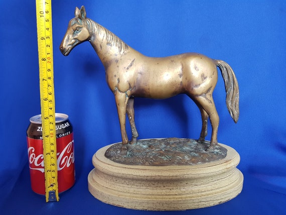 真鍮製の馬の置物：ヴィンテージ競走馬の像 - Etsy 日本