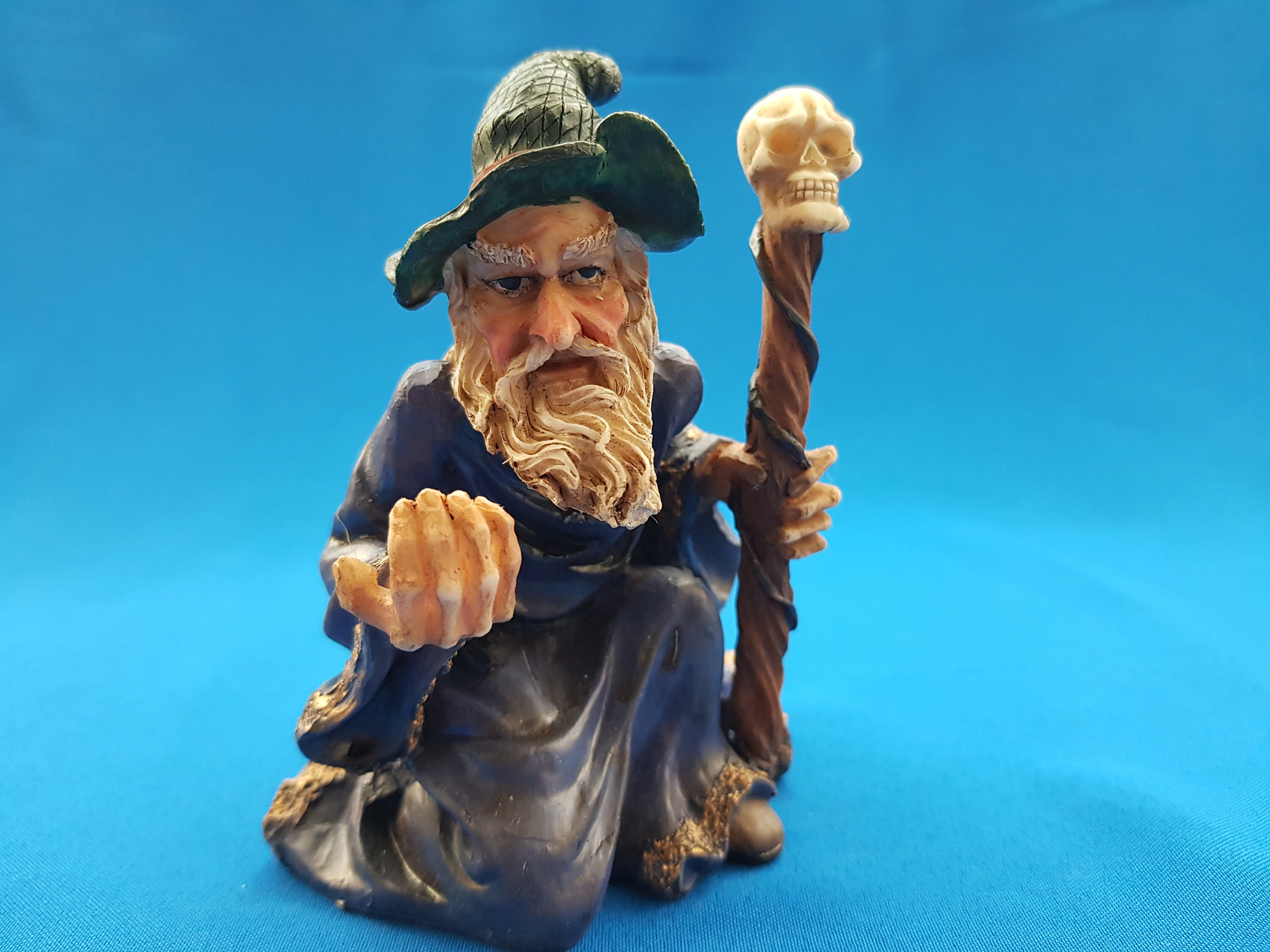 Wizard figurine skull figurine skeleton figurine Etsy