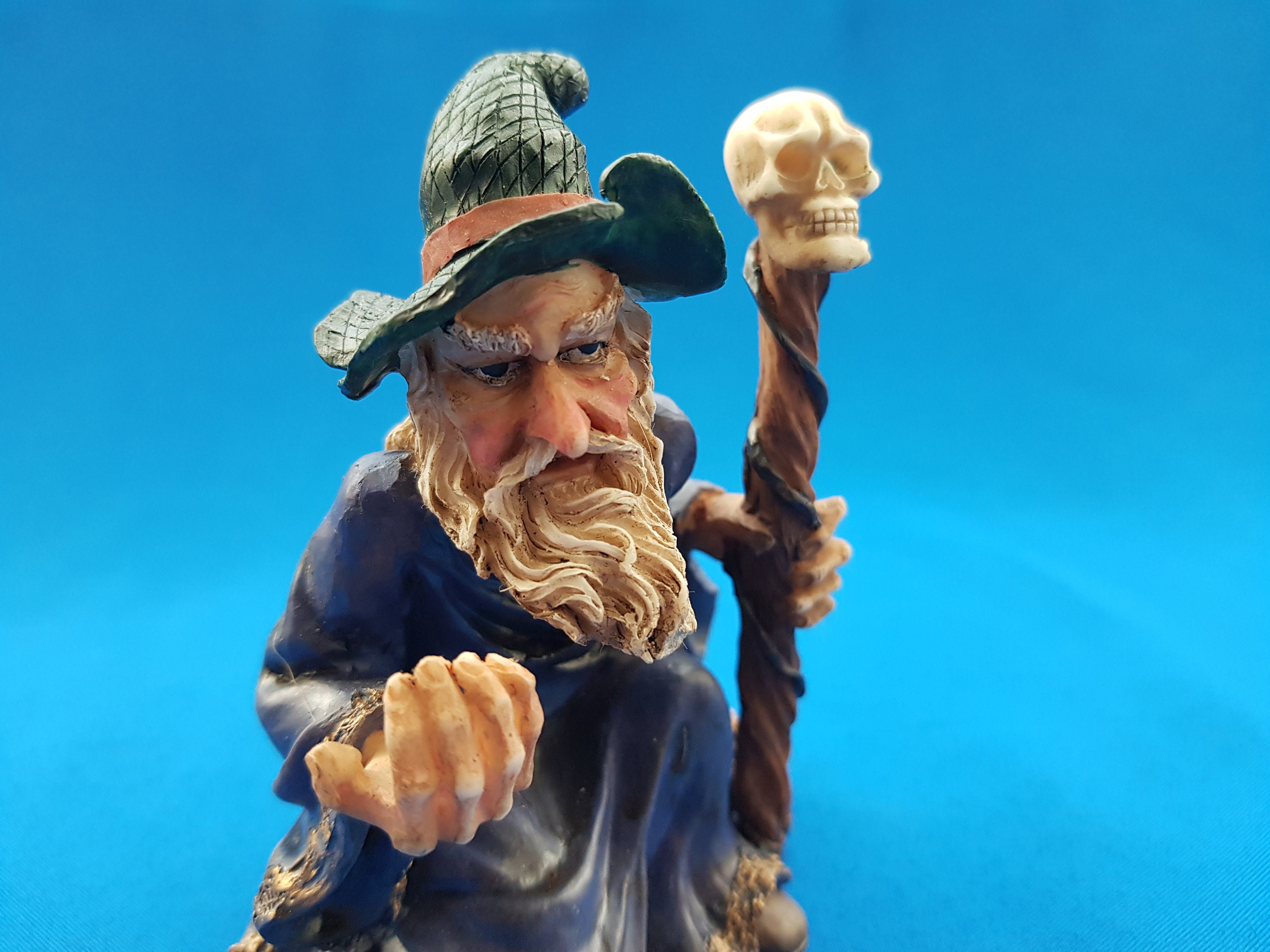 Wizard figurine skull figurine skeleton figurine Etsy
