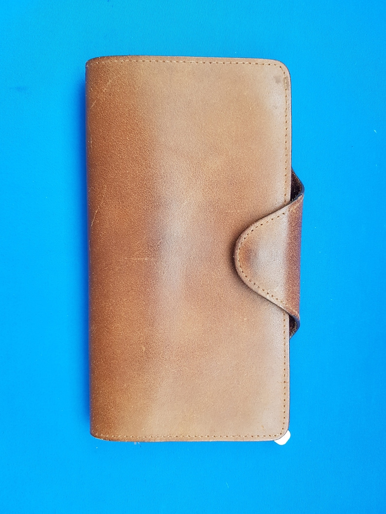 Yoshi Wallet Yoshi Vintage Leather Wallet Brown Leather Etsy
