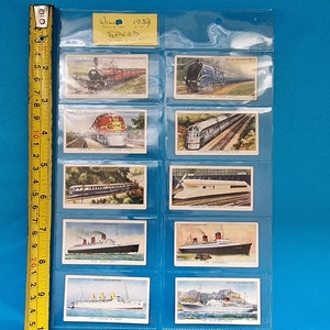 Carte di sigarette, carte di sigarette vintage, carte del treno delle sigarette