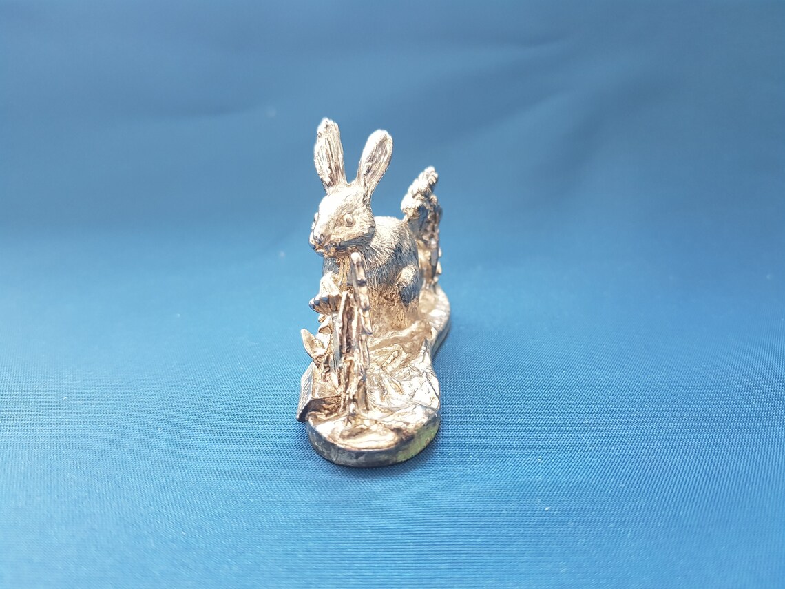 Pewter rabbit figurine rabbit figurine small rabbit Etsy