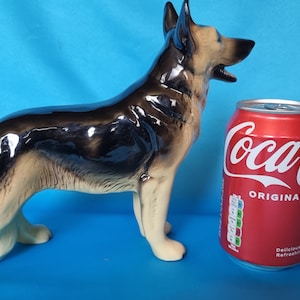 Coopercraft dog Figurine, Coopercraft, German shepherd, German shepherd dog Figurine, pottery German shepherd, German shepherd Figurine