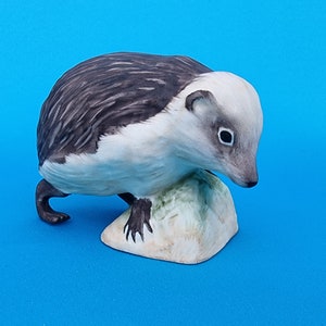 World wildlife fund, World wildlife hedgehog, porcelain hedgehog figurine, pottery hedgehog figurine, hedgehog figurine, fine English bone