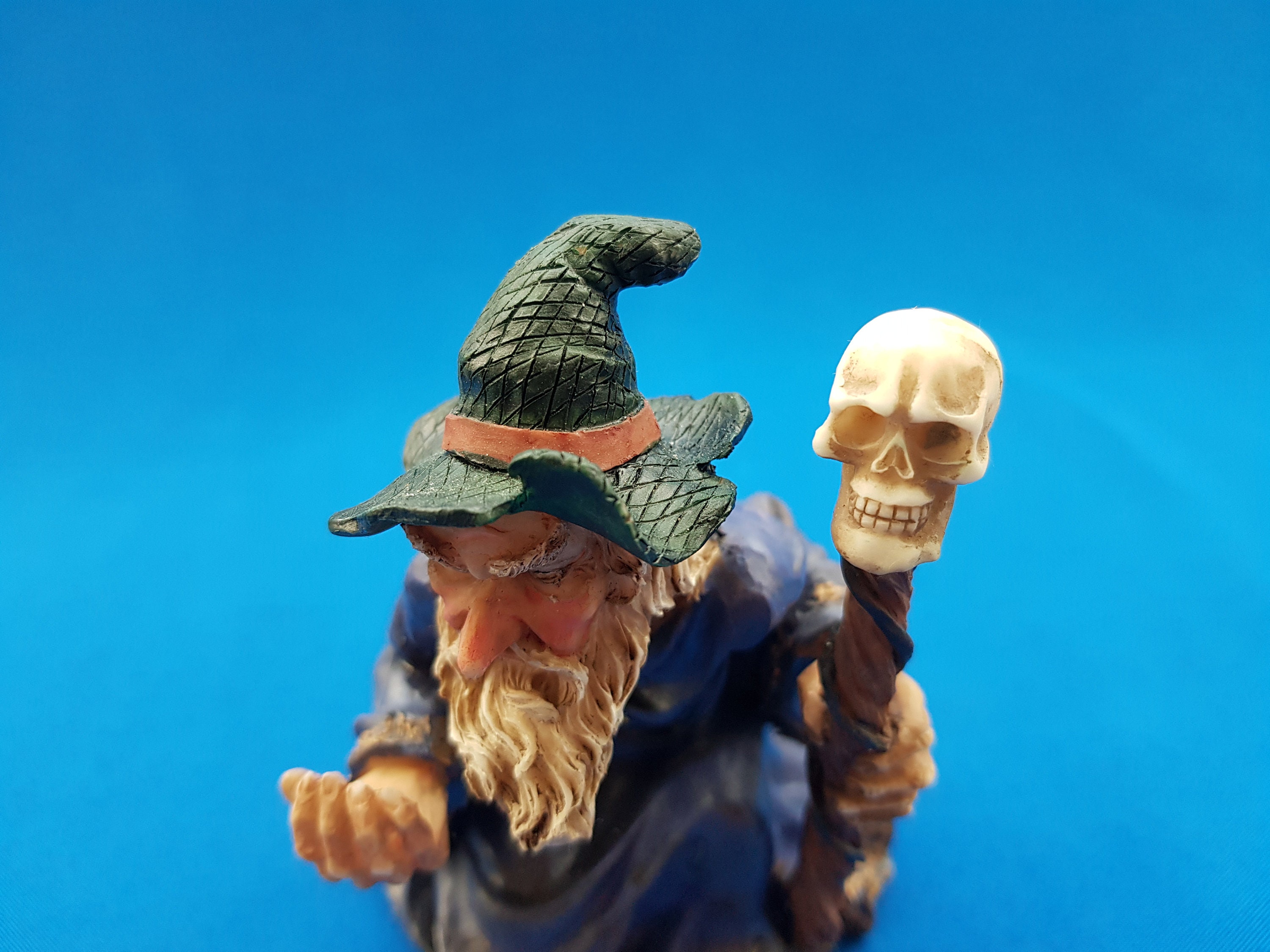 Wizard figurine skull figurine skeleton figurine Etsy