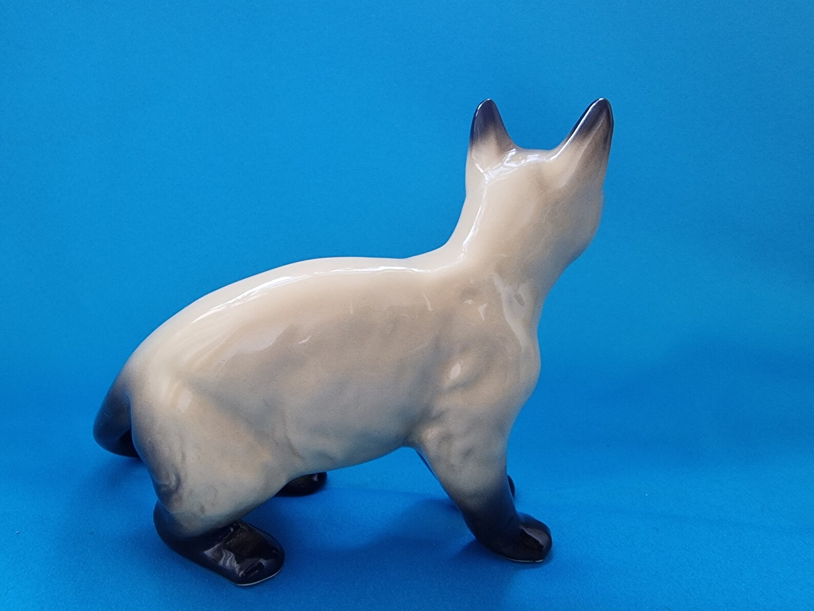 Siamese Cat Figurine Siamese Cat Porcelain Siamese Etsy
