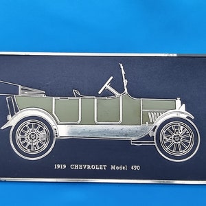 Chevrolet metal sign, Chevrolet model 490, Chevrolet model car, Chevrolet retro car, Chevrolet wall decor,  Chevrolet picture