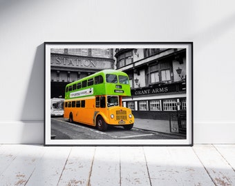 Vintage Glasgow City Corporation Bus | Urban Photography | Unframed Print | Various Sizes