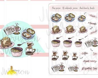 Breakfast sticker sheet