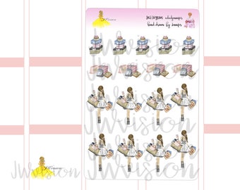 Shopping fashion girl sticker