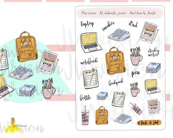 School goodies sticker sheet