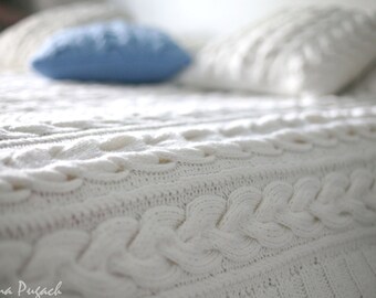 Cable Knit Bedspread Etsy