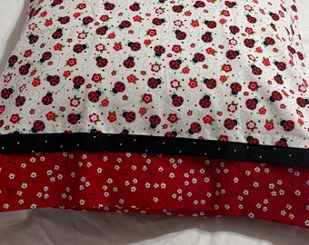 Ladybugs and Flowers Pillowcase