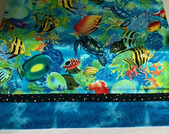 Tropical fish pillowcase
