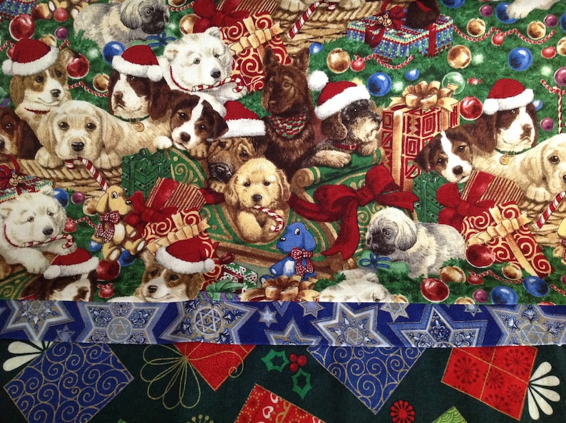 Christmas puppies pillowcase