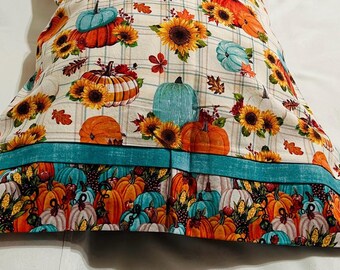 Pumpkins and Plaid pillowcase