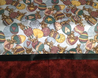 Rabbit and Easter egg pillowcase
