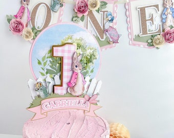 Peter Rabbit High Chair Banner, Some bunny is one banner, Bunny Birthday Party, 1st birthday Bunny theme, Some bunny is one, Easter birthday