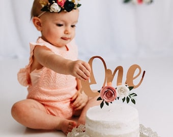 One Cake Topper, 1st birthday cake topper, Smash Cake Topper, First Birthday Cake Topper, 1 Cake Topper