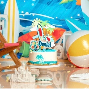 Beach Theme Cake Topper, Beach Party Theme, Summer Cake Topper - Etsy