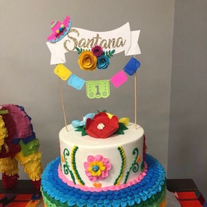 Fiesta cake topper, cinco de mayo decor, fiesta party, coco cake topper image 4