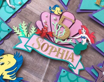 Princess Ariel Birthday Cake Topper The Little Mermaid Ariel Etsy