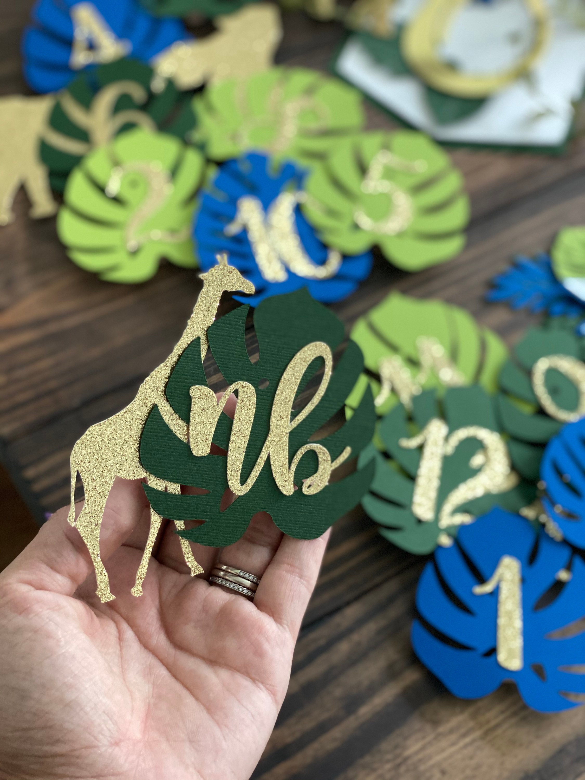 Safari cake topper jungle safari 1st birthday safari gold | Etsy