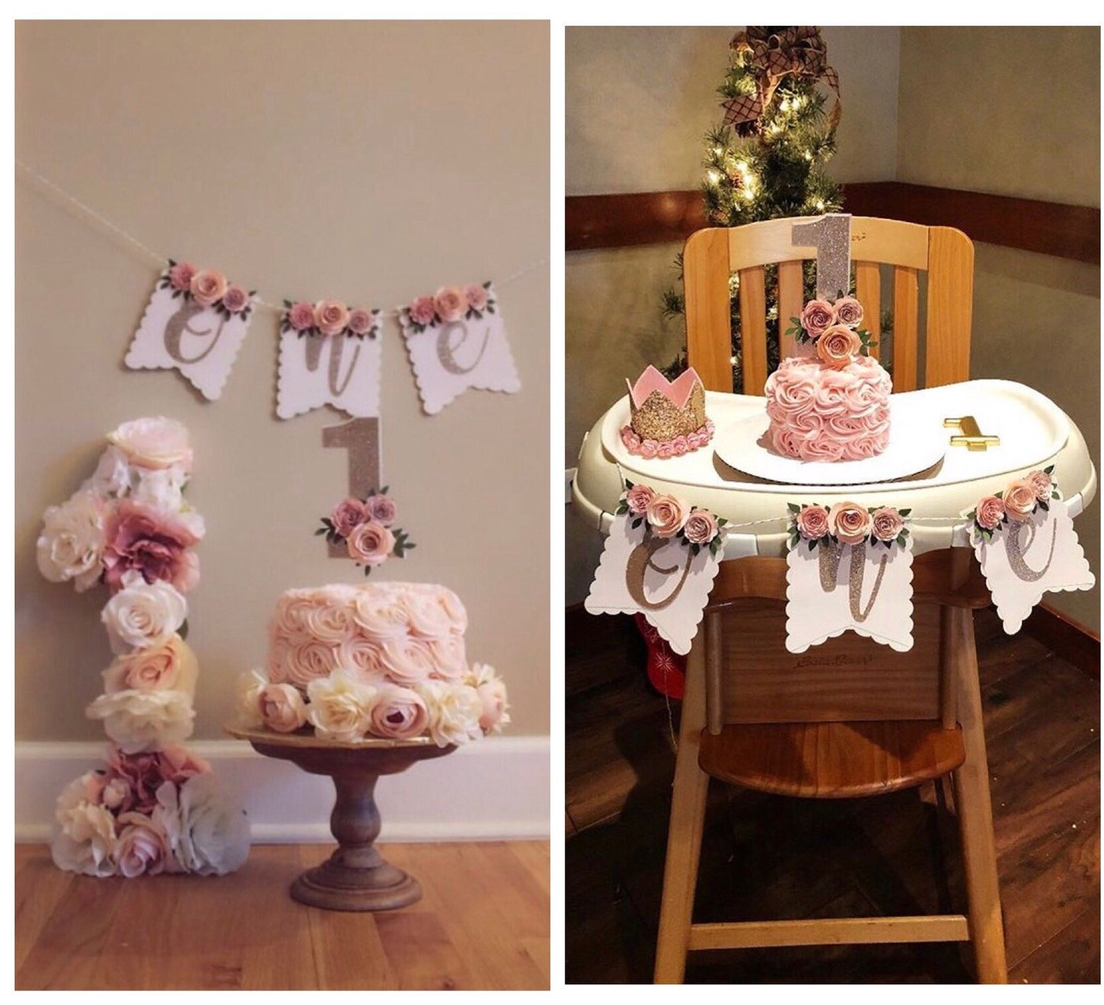 One high chair banner floral high chair banner boho theme Etsy