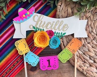 Fiesta cake topper, cinco de mayo decor, fiesta party, coco cake topper