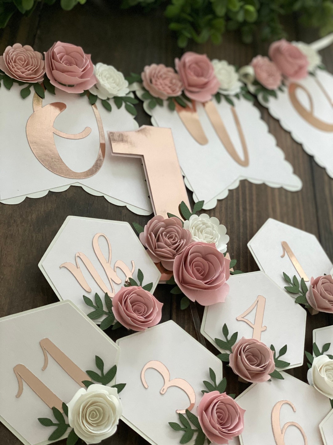 Floral High Chair Banner, 1st Birthday Floral Party Package, Floral