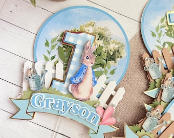 Peter Rabbit Cake Topper, Easter cake topper, bunny cake topper, Peter Rabbit birthday party, Peter Rabbit 1st Birthday, Peter Rabbit theme