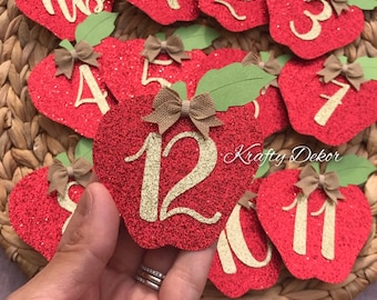 Glitter Apple Monthly Photo Banner | 1st Birthday Garland