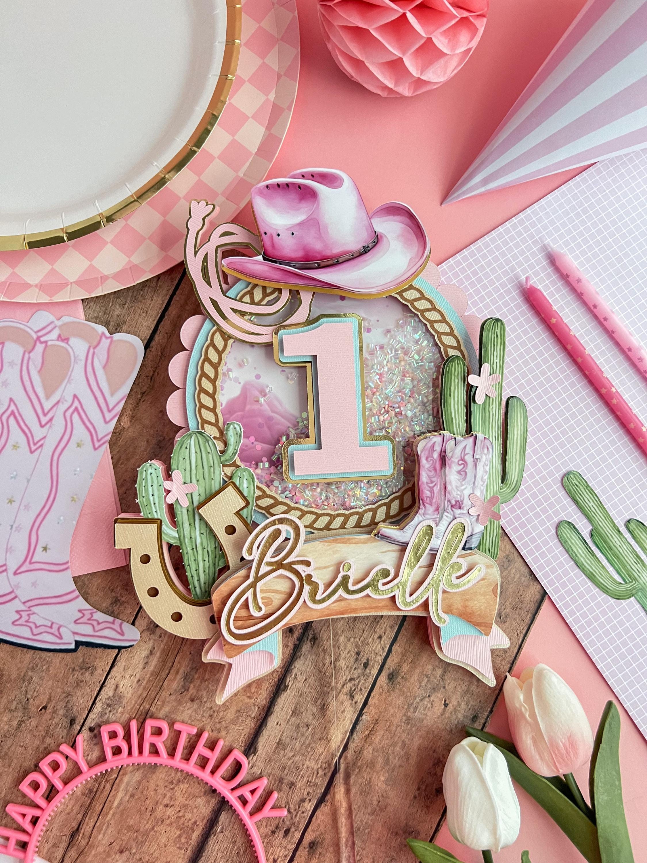 Cowboy Style Cake My First Rodeo Birthday My First Rodeo Cake Topper, First Rodeo Party Decor, Rodeo Party Decor ...