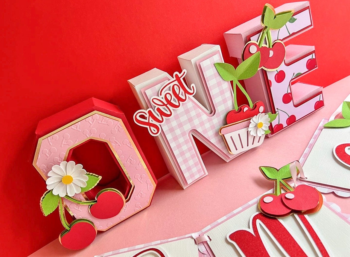 Cherry First Birthday Cake Topper, Cherry Sweet Theme, Cherry Party ...