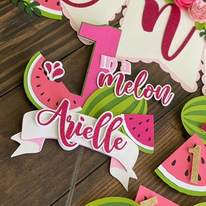 One in a melon cake topper, Watermelon cake topper, one in a melon party, One in a melon first birthday