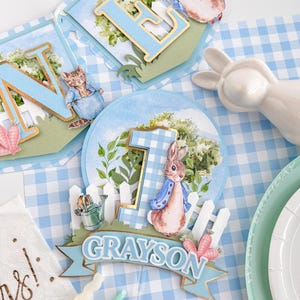 Boy bunny high Chair Banner, Peter rabbit banner, Some bunny is one cake topper, Some bunny is one banner, Bunny Birthday, Easter birthday