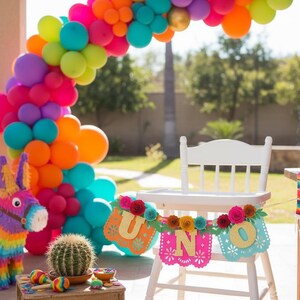 Coco Inspired Fiesta High Chair Banner | Birthday Party Decor