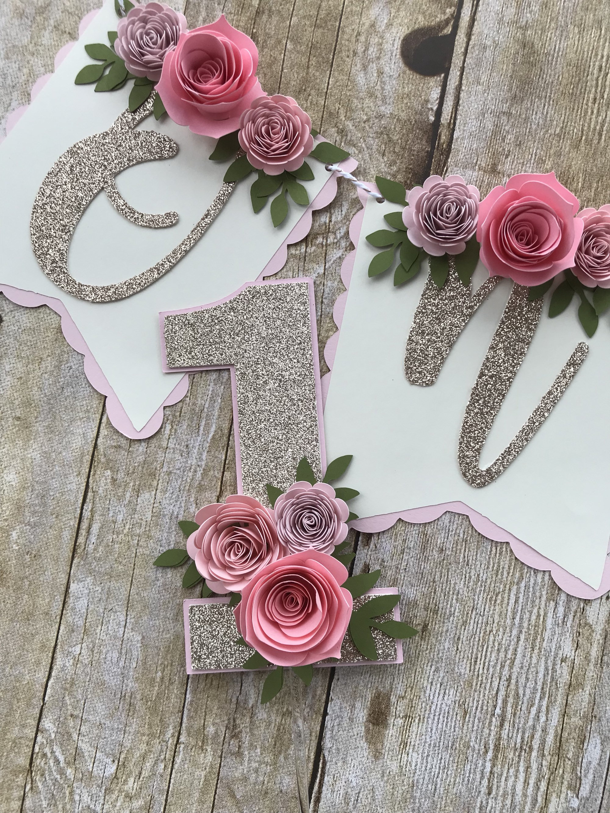 Floral High Chair Banner Boho Floral Banner Floral Party Etsy