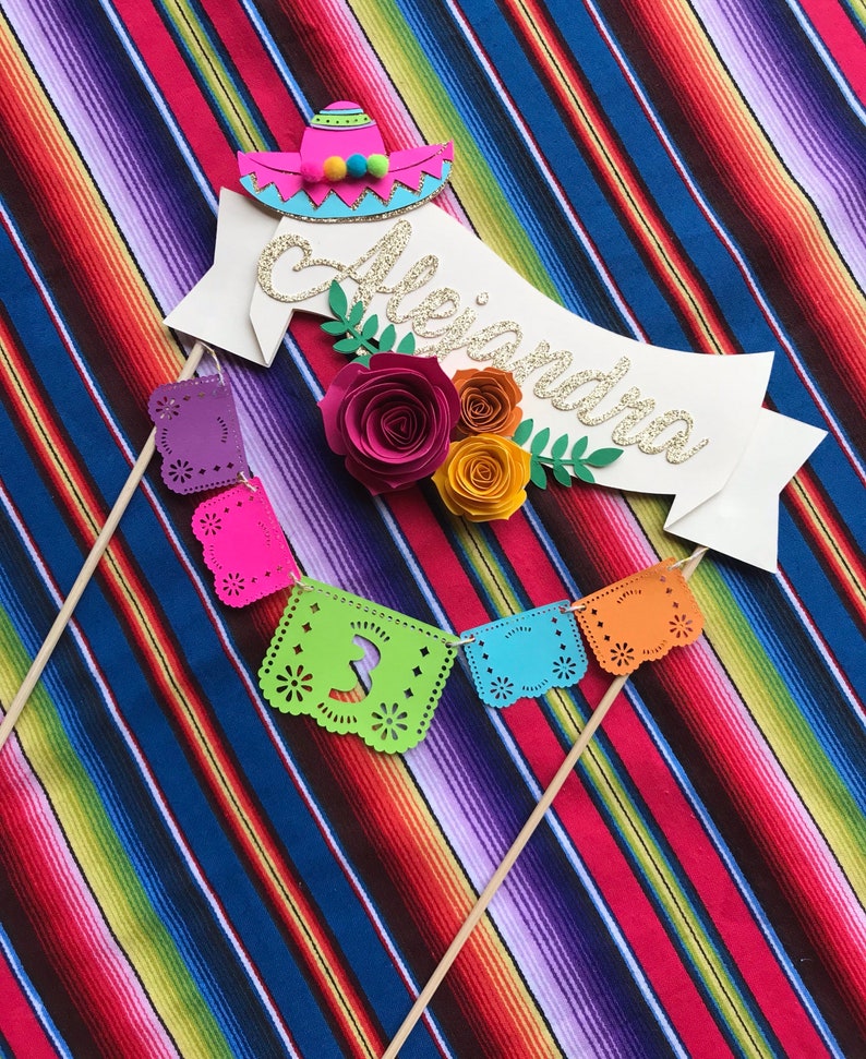 Fiesta cake topper, cinco de mayo decor, fiesta party, coco cake topper image 8