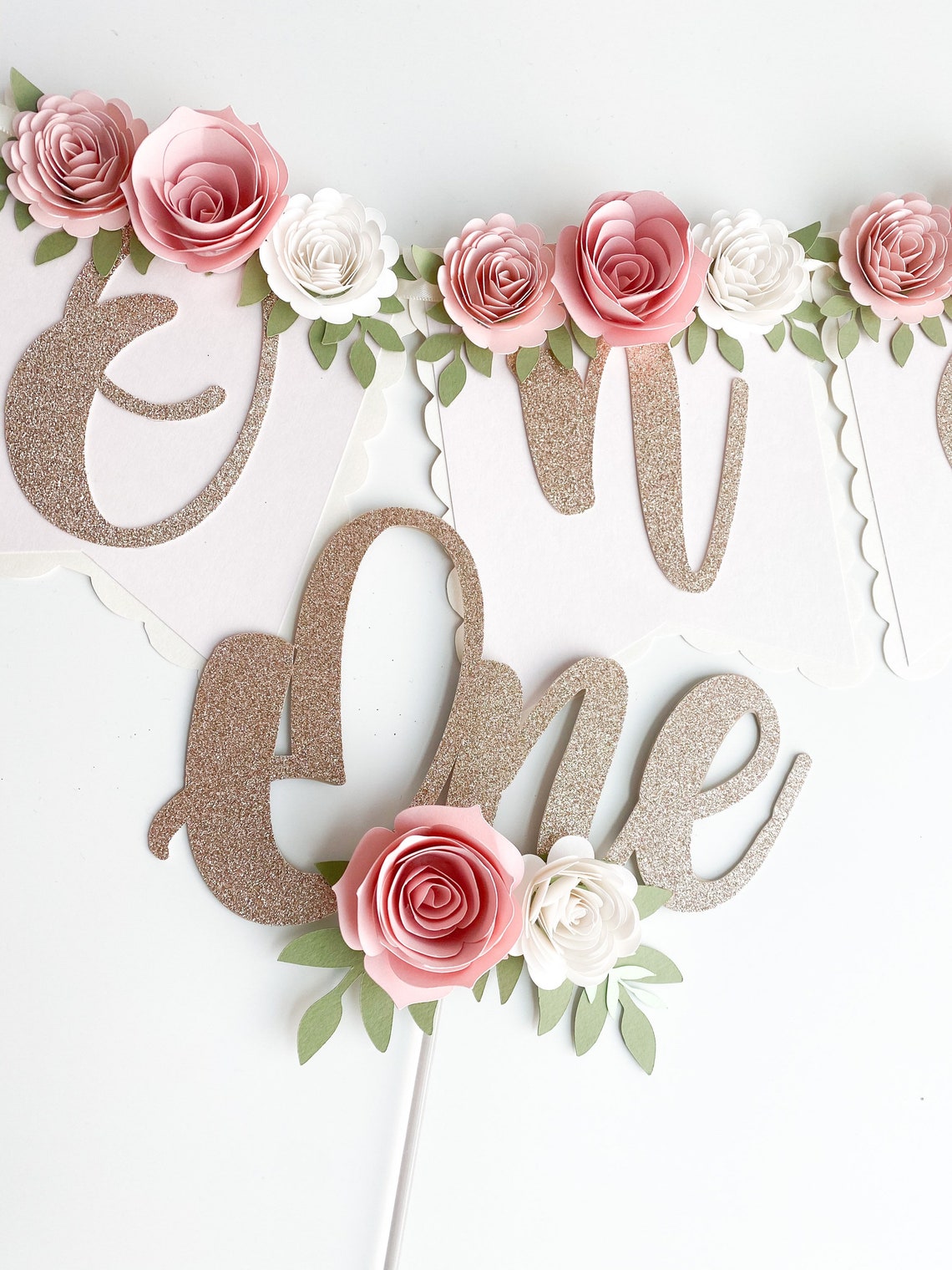 One High Chair Banner Floral High Chair Banner Boho Theme Etsy