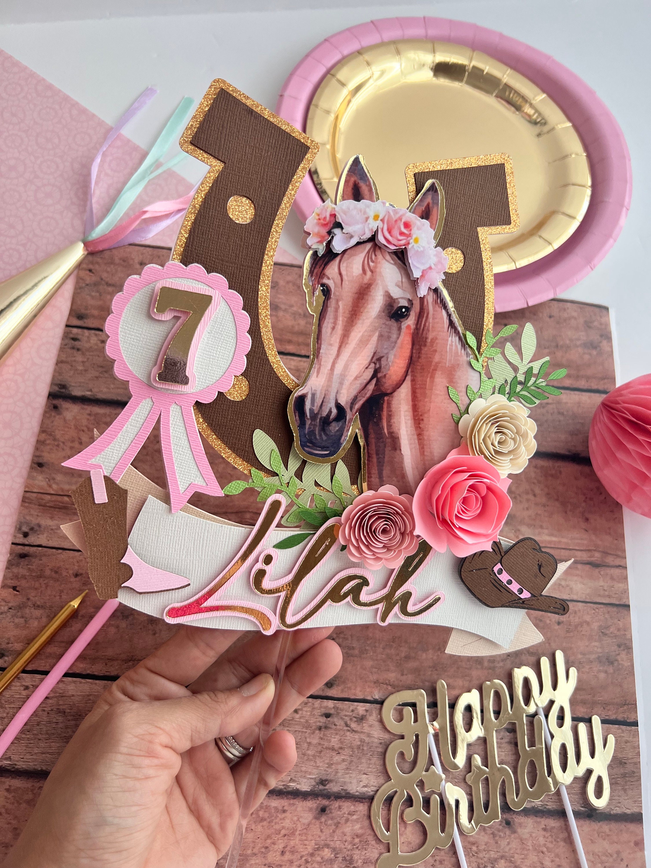 25pcs Cheval Décorations De Gâteau Cake Topper, Horse Cake Topper Bottes D' Équitation Et Tête De Cheval Décorations De Gâteau De Cheval Décorations De Gâteau Sur Le Thème Du Cheval