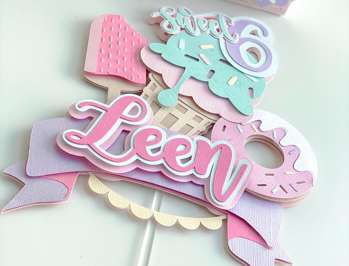 Ice cream cake topper