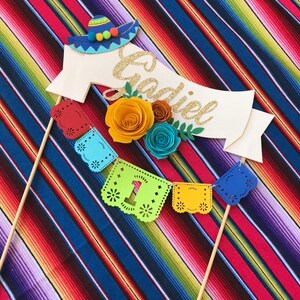 Fiesta cake topper, cinco de mayo decor, fiesta party, coco cake topper image 6